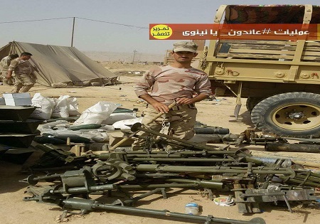 نیروهای عراقی ادوات نظامی داعش را در منطقه الشرقاط  کشف کردند+عکس