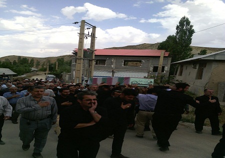 استقبال از دو شهید گمنام در شهر ارجمند فیروزکوه