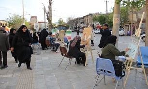 نمایشگاه و کارگاه خیابانی نقاشی وعده صادق در کرمانشاه