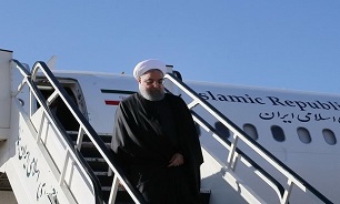 Pres. Rouhani arrives in Rafsanjan for project inaugurations