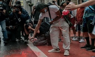 Anti-Racism Protesters Splash Red Paint on NYC Streets to Symbolize Blacks’ Blood