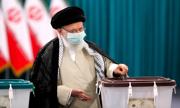 Ayatollah Khamenei casts his vote for Presidential election