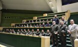 حضور جمعی از فرماندهان ارتش در صحن علنی مجلس